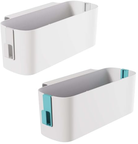 2 Stück Hängebett Organizer Aufbewahrungskorb, Bett Organizer zum Einhängen mit 2 Abnehmbaren Haken, Babybett Organizer, Betttasche, Hängebox für Familie, Wohnheim, Etagenbett, Büro, Schule, Zuhause