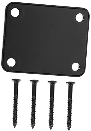 JOINPAYA 1set Electric Guitar Neck Plate Screws Metal Neck Connecting Board for Bass and Electric Guitars Scratch-resistant Design for Enhanced and Style