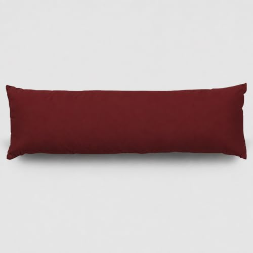 adsin Bolster Pillowcases - Pregnancy Maternity Orthopaedic Support Pillowcase Maroon (Super King 6FT)