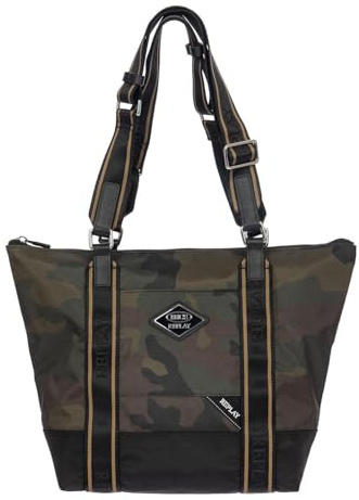 BRIC'S Schultertasche Shopper Replay Camoufla Shopping Bag Green Camou mehrfarbig