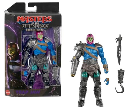 Masters of the Universe Chronicles 2026 Film Trap Jaw Figur | MOTU 16,5 cm Deluxe-Sammelfigur mit 30 Gelenkpunkten, filmgetreuer Bösewicht, Armhaken, JKJ27