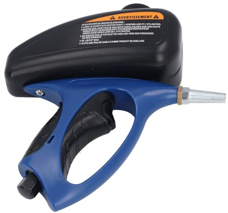 MAJONMMERD Pistolet de sablage pneumatique, pistolet de sablage avec réservoir d'air comprimé de 510 ml et raccord rapide, pour enlever la peinture et la rouille ainsi que pour graver le