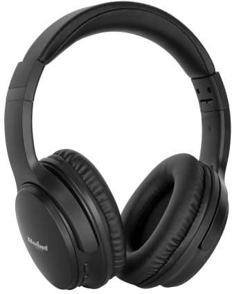Rebel ANC Bluetooth Kopfhörer Over-Ear Aktive Geräuschunterdrückung Faltbar 40h Akkulaufzeit USB-C Headset Kabellos Neodym-Treiber Schwarz