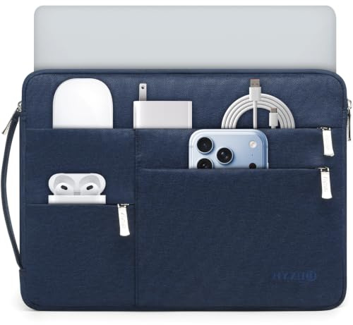 HYZUO 13 Inch Laptop Case Sleeve Bag for MacBook Pro/Air 13 M5, Navy Blue | for MacBook Air 13 A3449 M5-M1 2026-2018, MacBook Neo 13, MacBook Pro 13 M2 M1 2026-2016, iPad Air/Pro 13,Surface Pro,XPS 13