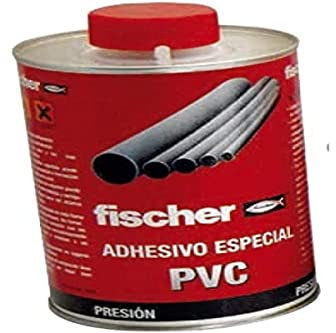 fischer – Adhesivo PVC (lata 1 l) incoloro, instalaciones profesionales, tuberías de PVC rígido para saneamiento, sistemas de riego, abastecimiento de aguas y líquidos, fácil aplicación