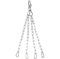 MAXXUS Excalibur Boxsack Kette - 4-Strang, 13 Kettenglieder, mit Drehwirbel, Karabinerhaken, Länge 50cm - Stahlkette, Ketteverlängerung, Kettenaufhängung, für Boxsäcke, Sandsack, Boxen, MMA