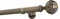 Sento 25mm Metall Gardinenstange Vorhangstange 1-läufig Messing Antik Classic 120 cm (1x120cm) BONA