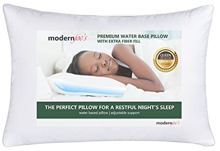 Modernes Joe 's Wasser Kissen mit Extra Unterstützende Faser Füllen (20 x 28), Verstellbar Orthopädische Festigkeit und Hypoallergen Wasserkissen