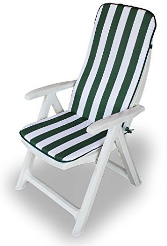 Maratex Cuscino Copri Sedia da Giardino 45x120 MOD. Relax Righe (Verde)