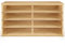 woodluv Large Bamboo Desktop File Sorter A4 Office Home Document Organiser Storage 8 Compartments, 49 x 31 x 25cm