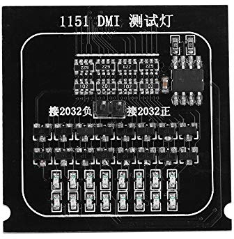 Diyeeni Probador de Placa Base de computadora, Placa de Carga 2 en 1, Tarjeta de diagnóstico BGA CPU 1151, indicador LED Probador de Placa Base de zócalo de CPU para Intel