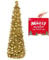 N&T NIETING Albero di Natale Gold con supporto 150cm, albero di Natale pieghevole pop-up Gold con paillettes per Natale, Halloween, feste, decorazione domestica