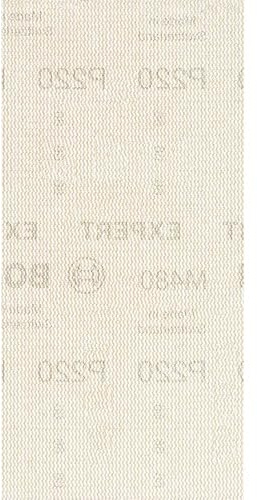Bosch EXPERT M480 Schleifnetz, 93x186mm, K220, 10-tlg. | für Farbe auf Holz, Hartholz, Ø 93x186 mm, Körnung 220, Professional Zubehör Schwingschleifer