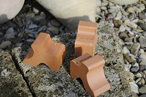 Kunert-Keramik Kübelfüsse, Untersetzer, italienische Terracotta, 8,5cm, 9er Set