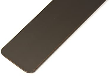 IHC Listello laterale da 38 mm, 60 cm, per piano di lavoro, cucina, marrone, senza fori a sinistra