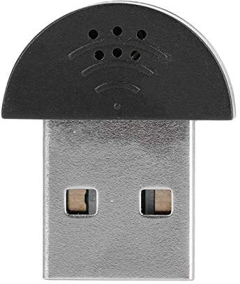 Tyenaza Mini-Mikrofon, tragbares USB-Mini-Studio-Sprachmikrofon, Audio-Mikrofon-Adapter für Computer-PC(schwarz)
