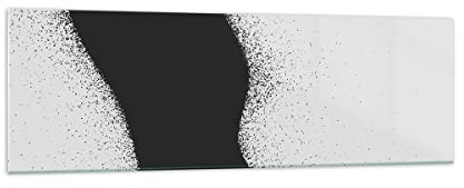 Panorama Bilder auf Glas 160x50cm Glasbild Schwarz Staub Weiß Groß XXL Wanddeko Bild im Glas Schlafzimmer Küche Wandbilder Dekoration Wohnzimmer Modern Wall Decor Wand Kunstdruck Art GAB160x50-4744