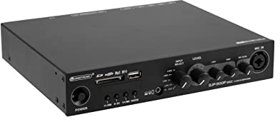 OMNITRONIC DJP-900P MK2 Class-D Verstärker | Kompakter Stereo-Mischverstärker mit Player + Bluetooth, 2 x 460 W / 4 Ohm