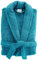 Douceur d'Intérieur, Peignoir (Taille Unique) Tendresse Bleu Paon, Eponge Unie