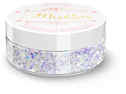 MARBLERS Cosmetic Grade Chunky Glitter [Crushed Mirror] 0.18oz (5g) | Flake | Shape | Non-Toxic | Vegan | Cruelty-Free | Eyeshadow, Nail Polish, Nail Art | Festival, Rave & Party Makeup | Body & Face