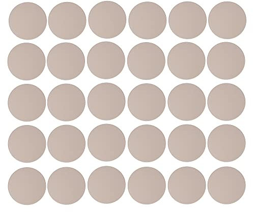 30x Cache vis adhésif autocollant diamètre 20mm bouchon trou meuble table chaise maison, ivoire