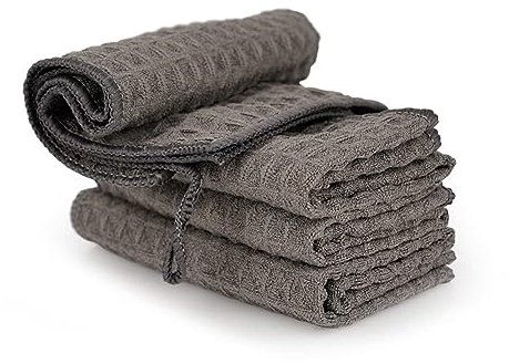 watchget Mikrofaser-Reinigungstuch, Barista-Mikrotuch, 4 Stück, Mikrofaser, Barista-Handtücher, Espresso-Handtücher, Espressomaschinentücher, Dampfstabtuch, Küchenreinigungstuch, Waffelgewebe,