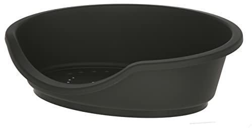 Coperani | Hundebett | Schwarz | 95 x 70 x 29 cm | Kunststoffbett | aus recyceltem Material