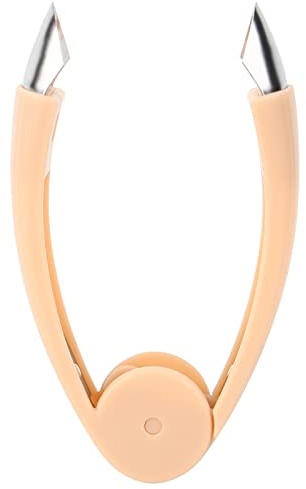 Core Remover, V Shaped Pineapples Peeler Stainless Steel Strawberry Core Remover Tomato Potato Pineapples Eye Corer Tool Kitchen Gadget(Orange)