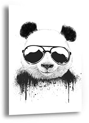 Hustling Sharks® Tierbild „Lustige Panda Bilder“ – Poster 70 × 105 cm | XXL Tierbild im Hochformat, Poster Tiere, Poster Schlafzimmer, Poster Kinderzimmer, Deko, Panda Bild