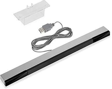 CHILDMORY USB Sensor Bar Infrared IR Ray Motion Sensor Signal Receiver for Wii and Wii U Console with Stable Stand