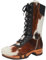 Woody Damen Rosanna Halblange Stiefel, Natur Fell, 39 EU