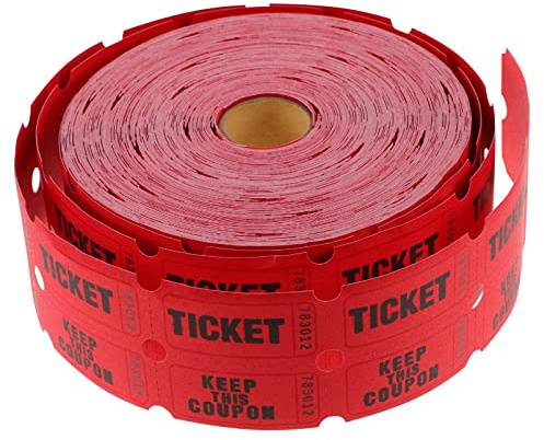 Garneck Billets De Tombola en Rouleau 1000 Pièces Tickets Numérotés avec Perforation pour Tirages Au Sort Événements Scolaires Fêtes D’Entreprise Carnavals Et Bingo