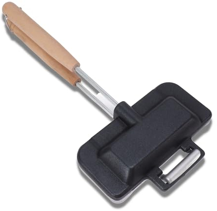 Poêle à Frire Double Face pour Sandwich, Machine à Fromage grillé Machine à Sandwich Antiadhésive Poêle à Griller pour Crêpes, Omelettes, Frittatas, Pain et Toasts