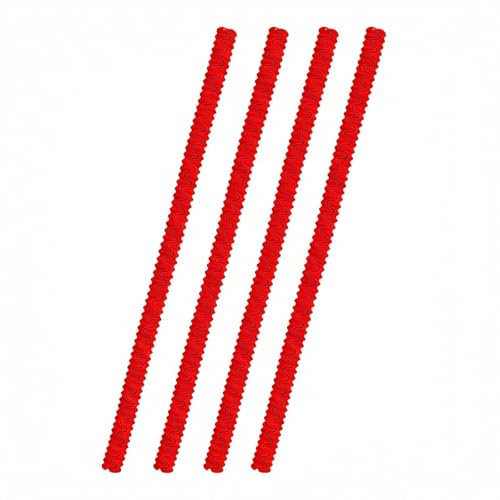 4PCS Red Silicone Oven Rack Protectors Heat Resistant Protection Toaster Baking Edge Shields Prevent Burns
