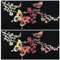 GORGECRAFT 2 Blatt Schmetterlings-Autoaufkleber-Set Große Autoaufkleber Schmetterlinge Küssende Blumen Reflektierende Aufkleber Wasserfester Vinyl-Aufkleber Damen-Autoaufkleber Für Auto LKW Farbig