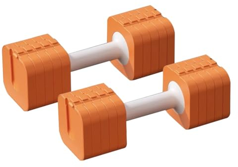 Kurzhanteln Verstellbar 2er Set Fitnesstraining Für Einsteiger Verstellbare Hanteln, Bürotragbar Einstellbare Hanteln, Platz Sparen, Geschenk (Color : Orange, S : 5kg/11lb*2pcs)