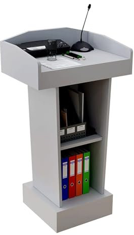 BKEKM Einfache Rednerpulte, Holzpodeste mit offener Ablage, Podiumsständer, Hotel-Konferenztisch, 60 x 40 x 110 cm, tragbares Stehpult