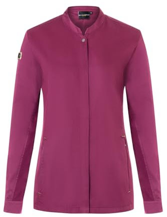 Karlowsky Damen Kochjacke Green-Generation Druckknöpfe Modern Fit Polyester/Baumwollmix Oeko-TEX® nachhaltig Fuchsia - Größe 52
