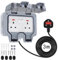 Chilymes Double Outdoor Socket with 3m Extension Lead, Outside Plug Socket IP66 Waterproof Socket 13Amp 2 Gang Switched Socket Cover, Wall Electrical Outlet Socket Box