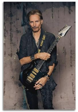 TeDe Poster mit berühmtem Rocksänger Steve Vai Kunst, Wohnzimmer, Schlafzimmer, Gemälde, dekoratives Gemälde, Druck, Leinwand, Wand, 20 x 30 cm, ungerahmt
