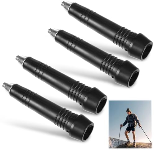 Wanderstöcke Ersatzspitzen 4 Stück Alpenstock Spitze Trekkingstöcke Spitze Carbon Bergstockspitze Spitze Ersatzstabspitze für Wandern Trekking