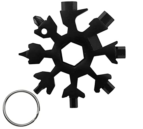 Multitool, Schneeflocken-Multitool, Schneeflocken-Multitool, Schraubendreher-Schraubenschlüssel, Schneeflocken-Multitool 18 in 1 Schneeflocken-Schneeschlüssel-Werkzeug, Schraubenschlüssel, Inbusschlüs