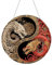 CXINLky DIY Diamond Painting Yin Yang Anhänger mit Kette, Diamant Painting Fensterbilder, Kreatives 5D Diamond Malerei Wandbehang Kits für Fenster Wand Eingang Garten Decor-04-Drachen