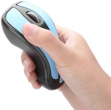 Plyisty 2,4 G Gyroskop Fly Air Mouse, Fotoelektrische Maus und Fly Air Mouse Dual Mode mit Nano-Empfänger, für 2000/XP/Vista/7, für Android, für OS usw. (blau und