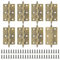 MABAHON 8Pcs Antique Bronze Butt Hinges - Retro Brass Door Hinges with 50PCS Screws for Cupboards, Cabinet Doors, Jewelry Boxes