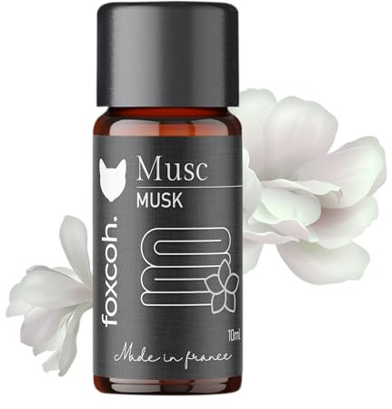 FoxCoh, Musc 10ml, Huile essentielle (Concentré de parfum) - Diffusion, Cosmétique, Massage, Bain aromatique - DIY Bougie, Savon, Crème, Huile, Lotion - Peau Cheveux