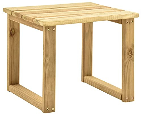 Makastle Gartentisch Wetterfest Holz Lounge Tisch Beistelltisch Kleine Balkon Garten Tisch Balkontisch Terrassentisch Kaffeetisch, 30x30x26 cm
