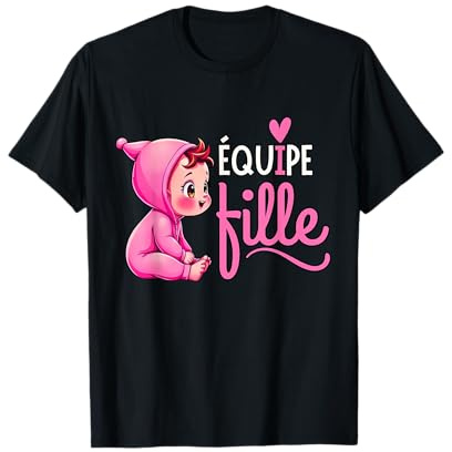 Cadeau Gender Reveal Team Girl Baby Shower Équipe Fille T-Shirt
