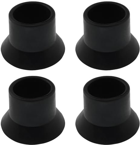 yyangz Trampolinfüße für Trampolin, stoßdämpfend, Saugnäpfe, rutschfest, geräuschlos, Fußabdeckung, Trampolinbeine, Gummikappen für Schreibtisch, Stühle, Möbel, Schwarz, 4 Stück