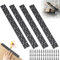 Charnière à barre de piano, Lot de 4 charnières de piano en acier inoxydable - Avec 48 vis - Pour pianos, portes d'armoire, armoires de bateau, 300 x 30 x 1,0 mm - Charnière de meubles (Noir)
